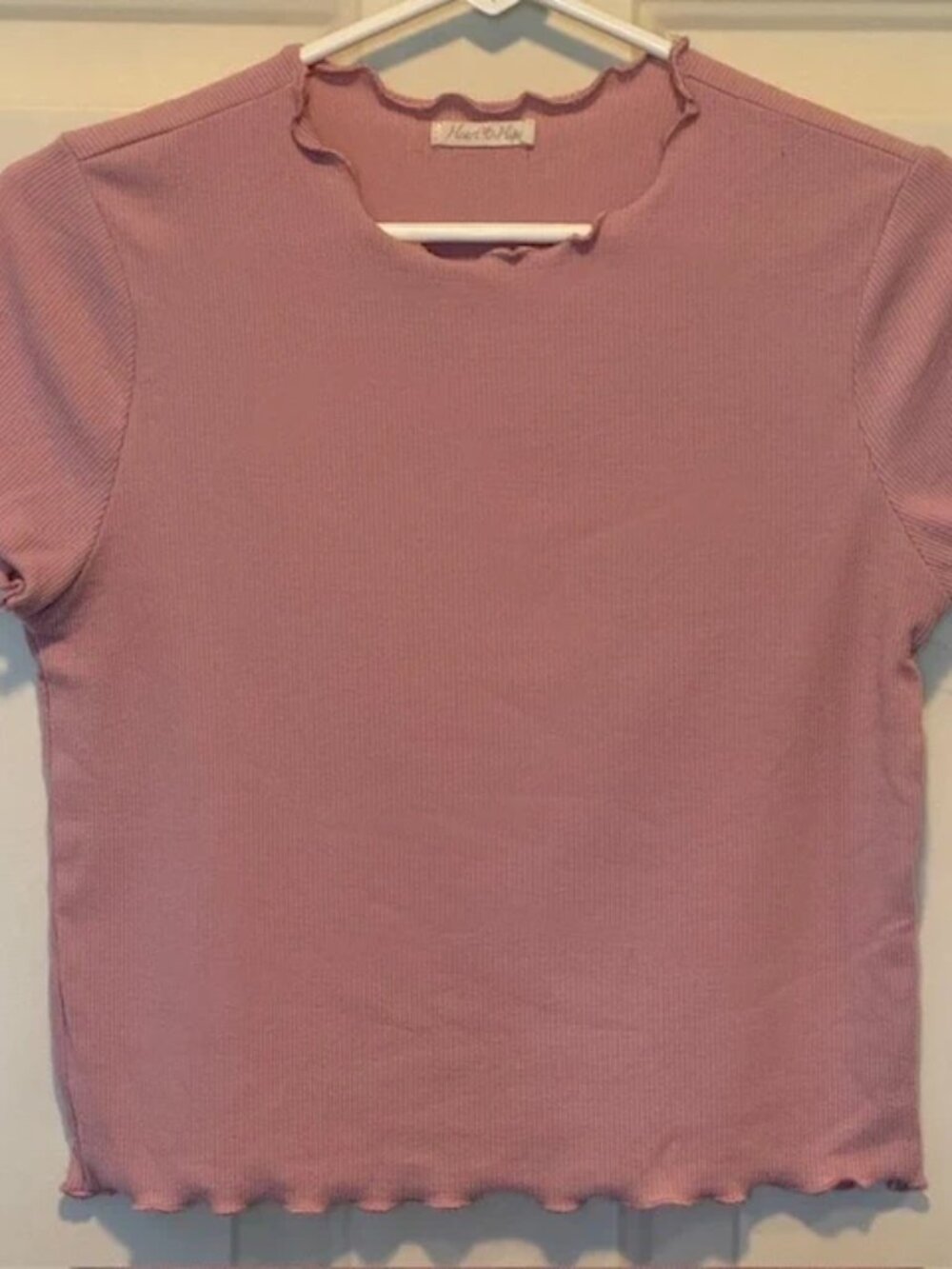 Heart Hips Cropped Top Shirt sz Large